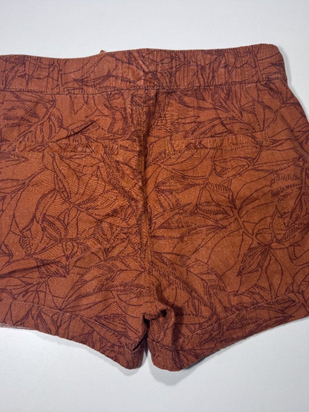 Reitmans Linen Blend Leaf Print Pull-On Shorts – Size 4 - Picture 10 of 10